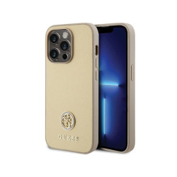 Guess iPhone 15 Pro Max gold hardcase Strass Metal Logo