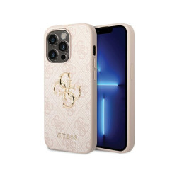 Guess iPhone 15 Pro Max pink hardcase 4G Big Metal Logo