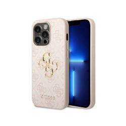 Guess iPhone 14 Pro pink hardcase 4G Big Metal Logo