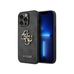 Guess iPhone 14 Pro Max grey hardcase 4G Big Metal Logo