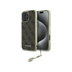 Guess iPhone 16 Pro brown hardcase 4G Charms Collection