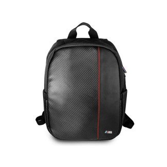 BMW Backpack 16 black Carbon Red Stripe