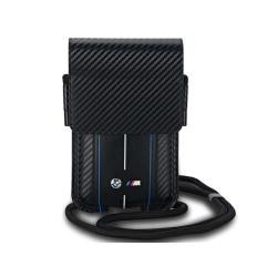BMW Wallet Bag black Carbon Blue Stripes