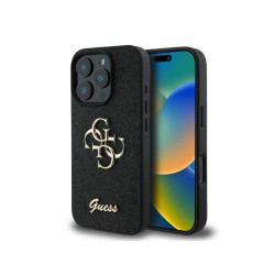 Guess iPhone 16 Pro black hardcase Fixed Glitter Big 4G