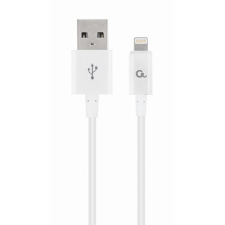 Câble de charge et de données CableXpert 8 broches 1 m blanc CC-USB2P-AMLM-1M-W 