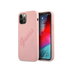 Guess iPhone 12 Pro Max pink hardcase Script Vintage