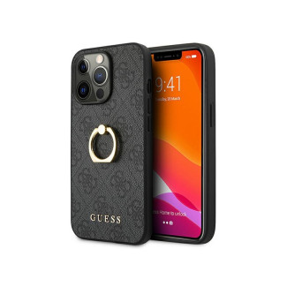 Guess Coque rigide grise pour iPhone 13/13 Pro 4G avec support anneau
