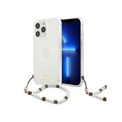 Guess iPhone 13/13 Pro Transparent hardcase White Pearl