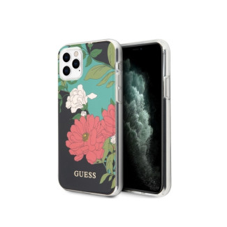 Guess Coque iPhone 11 Pro Max noire Collection N°1 Fleur