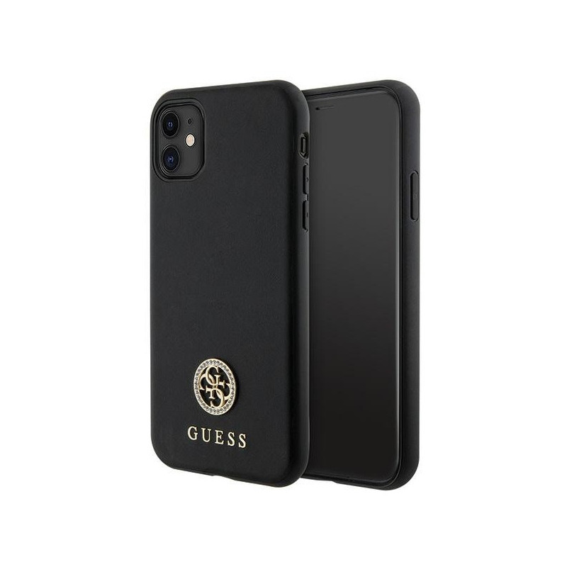 Guess iPhone Xr/11 black hardcase Strass Metal Logo Guess iPhone Xr/11 black hardcase Strass Metal Logo