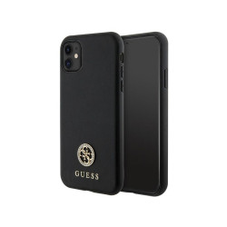 Guess iPhone Xr/11 black hardcase Strass Metal Logo