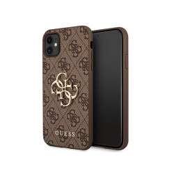 Guess iPhone Xr/11 brown hardcase 4G Big Metal Logo