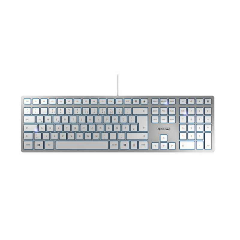 Cherry KC 6000 Slim USB QWERTY Anglais britannique Argent JK-1600GB-1 Cherry KC 6000 Slim USB QWERTY Anglais britannique Argent JK-1600GB-1