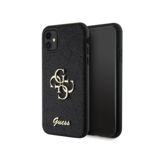 Guess iPhone Xr/11 black hardcase Glitter Script Big 4G