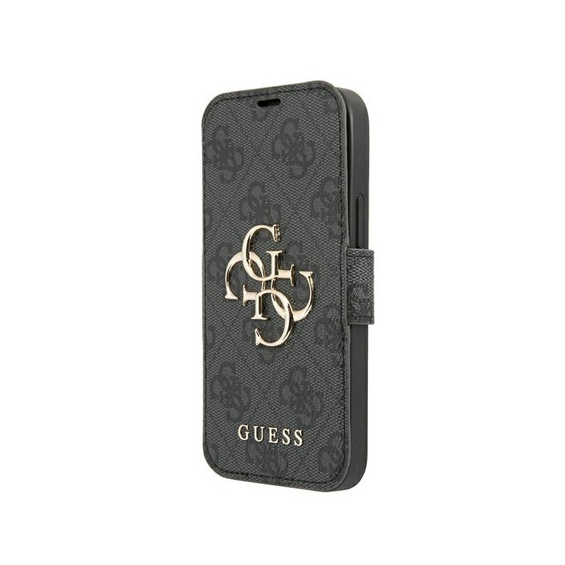 Guess étui gris pour iphone 13 pro max 4G Grand Logo Métallique