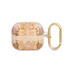 Guess Coque dorée pour AirPods 3 Collection Paisley avec dragonne
