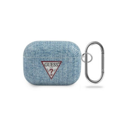 Guess Coque pour AirPods Pro bleu clair collection jeans