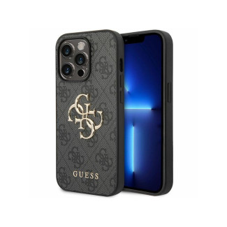 Guess iPhone 15 Pro Max grey hardcase 4G Big Metal Logo