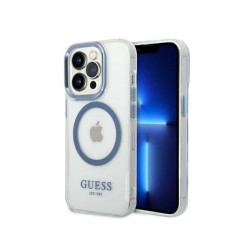 Guess iPhone 14 Pro blue hardcase Metal Outline Magsafe