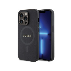 Guess iPhone 14 Pro Max black hardcase Saffiano MagSafe