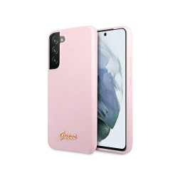 Guess Samsung Galaxy S22+ lavender hardcase Silicone Script Metal Logo