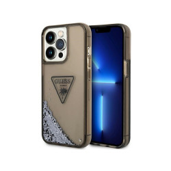 Guess iPhone 14 Pro Max black hardcase Liquid Glitter Palm Collection