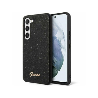 Guess Samsung Galaxy S24 black hardcase Glitter Script
