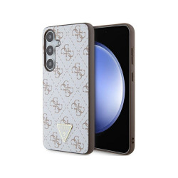 Guess Samsung Galaxy S24+ white hardcase 4G Triangle