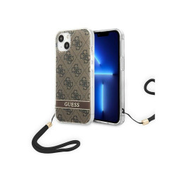 Guess iPhone 13/14/15 brown hardcase 4G Print Strap