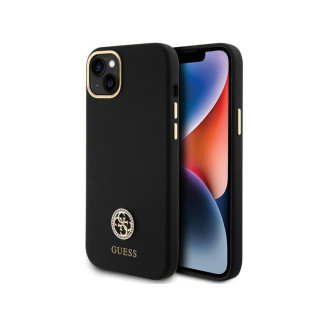 Guess iPhone 14 Plus/15 Plus black hardcase Silicone Logo Strass 4G