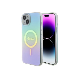 Guess iPhone 14 Plus/15 More turquoise hardcase IML Iridescent MagSafe
