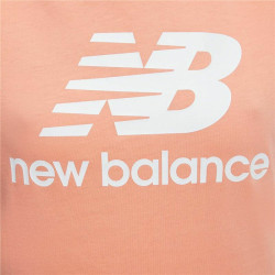 T-shirt à manches courtes femme New Balance Essentials Stacked Rose