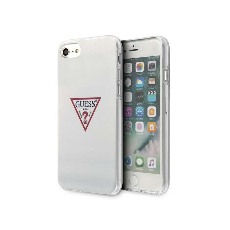 Guess iPhone 7/8/SE 2020/SE 2022 white hardcase Triangle Collection