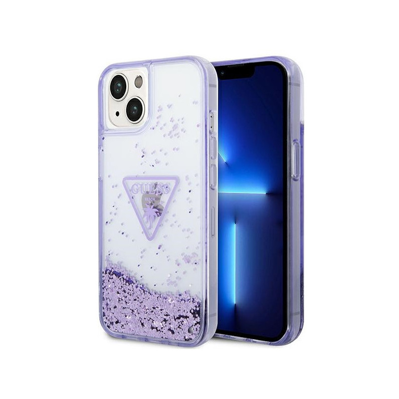 Guess iPhone 14 Plus/15 More purple hardcase Liquid Glitter Palm Collection Guess iPhone 14 Plus/15 More purple hardcase Liquid Glitter Palm Collection