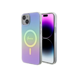 Guess iPhone 14 Plus/15 More purple hardcase IML Iridescent MagSafe