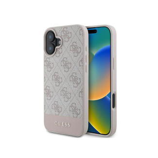 Guess iPhone 16 Plus pink hardcase 4G Bottom Stripe