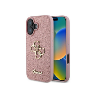 Guess iPhone 16 Plus pink hardcase Fixed Glitter Big 4G