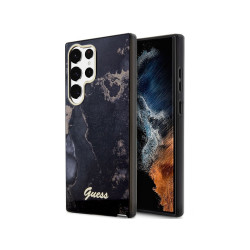 Guess Samsung Galaxy S23 Ultra S918 black hardcase Golden Marble Collection
