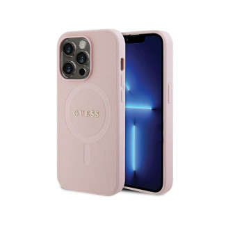 Guess iPhone 13 Pro Max pink hardcase Saffiano MagSafe