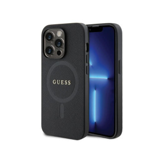 Guess iPhone 14 Pro black hardcase Saffiano MagSafe