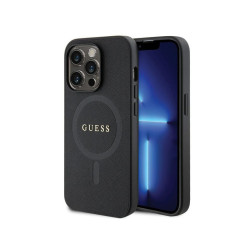 Guess iPhone 14 Pro black hardcase Saffiano MagSafe