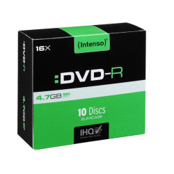 Pack de 10 DVD-R 4.7 GB 16x Speed Intenso (Slim Case)