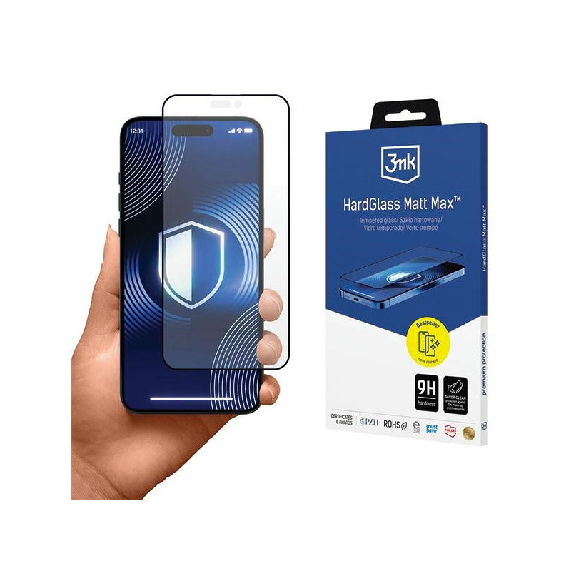 3MK HardGlass Matt Max iPhone 16 3MK HardGlass Matt Max iPhone 16