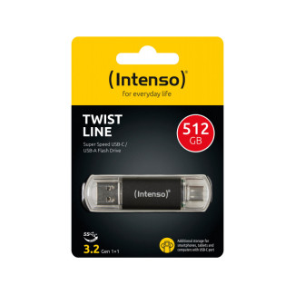 Intenso USB Flash Drive Twist Line 512 Go (3539493) - 3.2 USB-A + USB-C