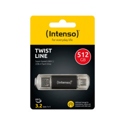 Intenso USB Flash Drive Twist Line 512 Go (3539493) - 3.2 USB-A + USB-C