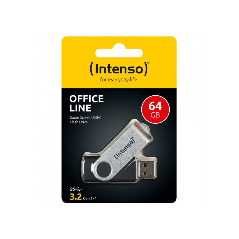 Intenso USB Flash Drive Office Line 64GB (3543490) - USB 3.2 Intenso USB Flash Drive Office Line 64GB (3543490) - USB 3.2