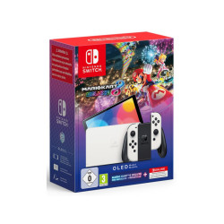 Nintendo Switch OLED White +MK8 +12M