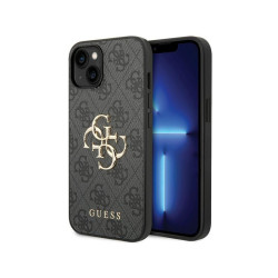 Guess iPhone 13/14/15 grey hardcase 4G Big Metal Logo
