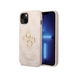 Guess iPhone 13/14/15 pink hardcase 4G Big Metal Logo GUE003067
