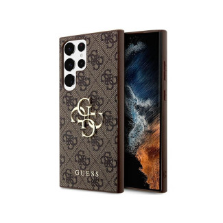Guess Samsung Galaxy S24 Ultra S928 brown hardcase 4G Big Metal Logo
